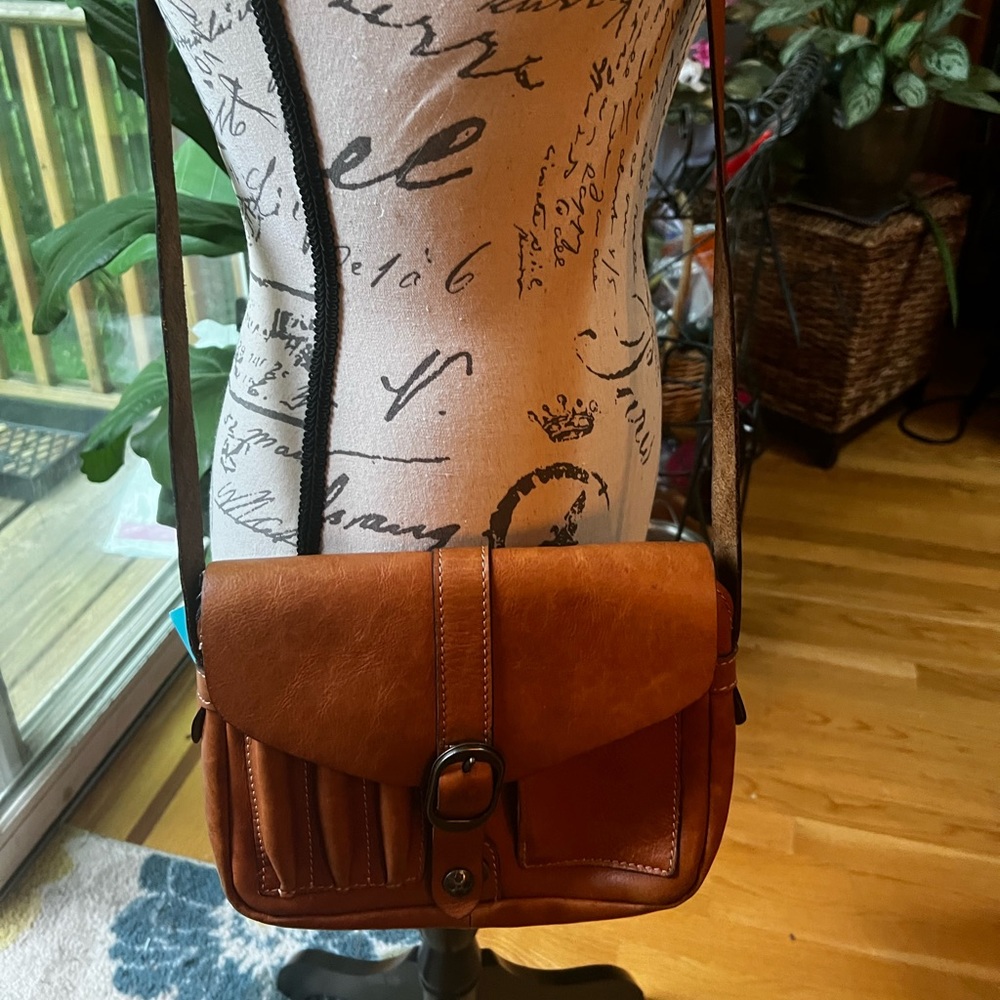Patricia Nash Italian Leather Praga Flap Heritage Bag